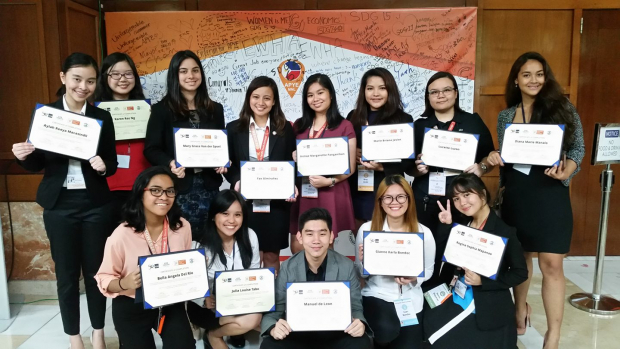 The Enderun students participating in the Asia Pacific Youth Exchange.