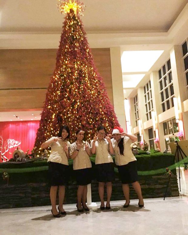 Interns over the Christmas holidays at the Hyatt Regency in Guam