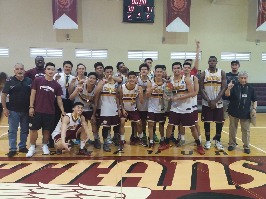 The victorious Titans and the coveted trophy, with President, Ed Rodriguez
