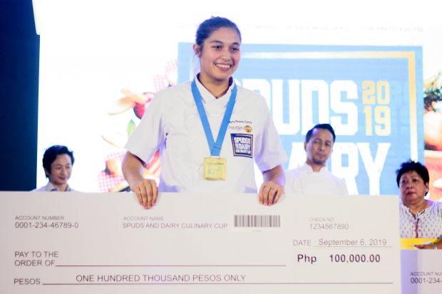 Enderun Colleges Culinary Arts student Ria Garcia was champion during the Spuds and Dairy Culinary Cup 2019 for the Best U.S. Potato Dish Category